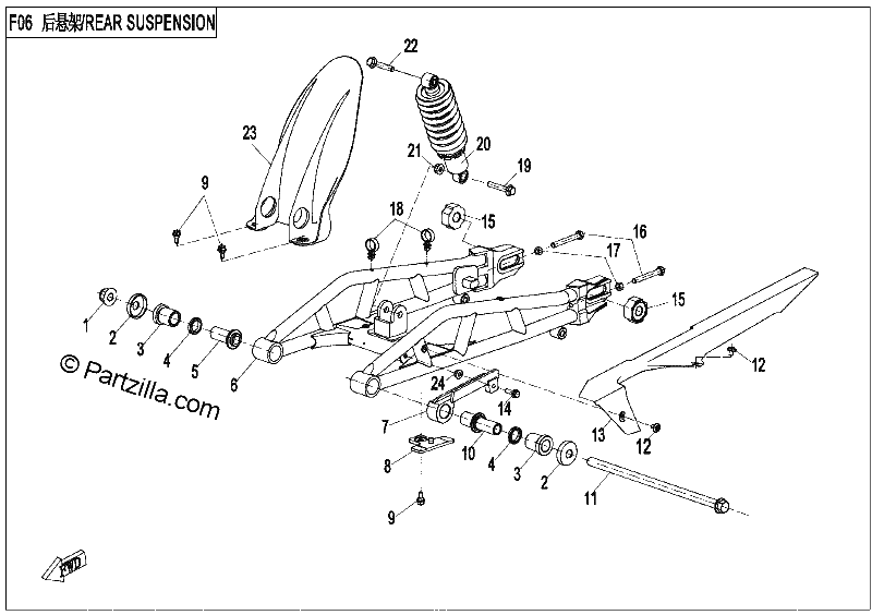 Diagrama de REAR SUSPENSION