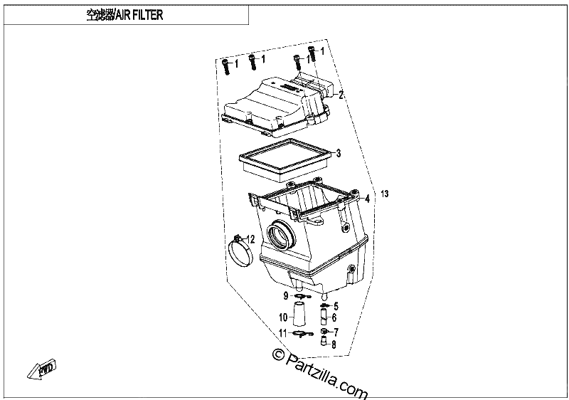 Diagrama de AIR FILTER
