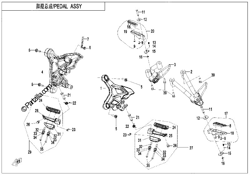 Diagrama de FOOTREST ABS