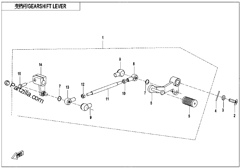 Diagrama de GEARSHIFT LEVER
