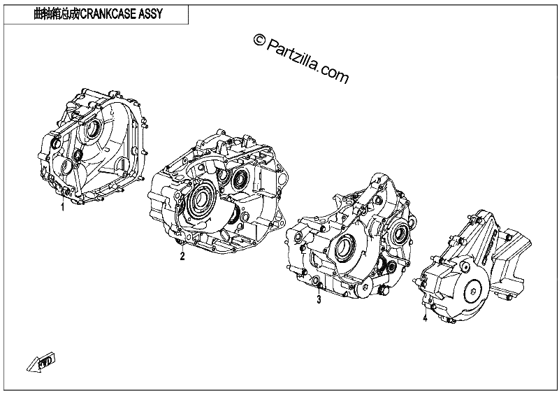 Diagrama de RIGHT CRANKCASE