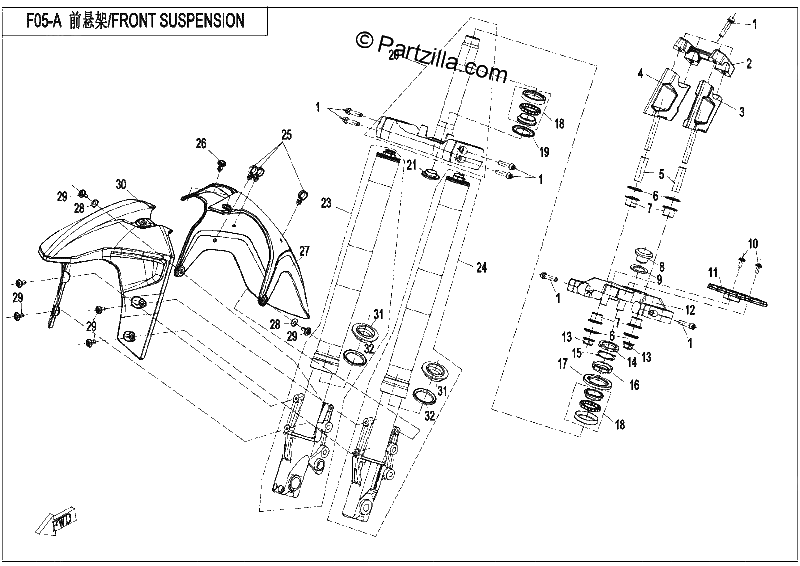 Diagrama de FRONT SUSPENSION