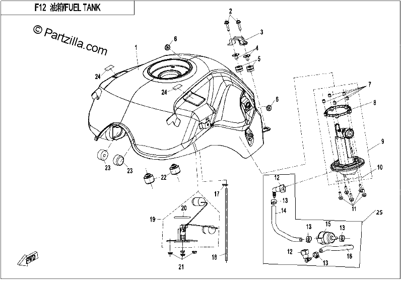 Diagrama de FUEL TANK