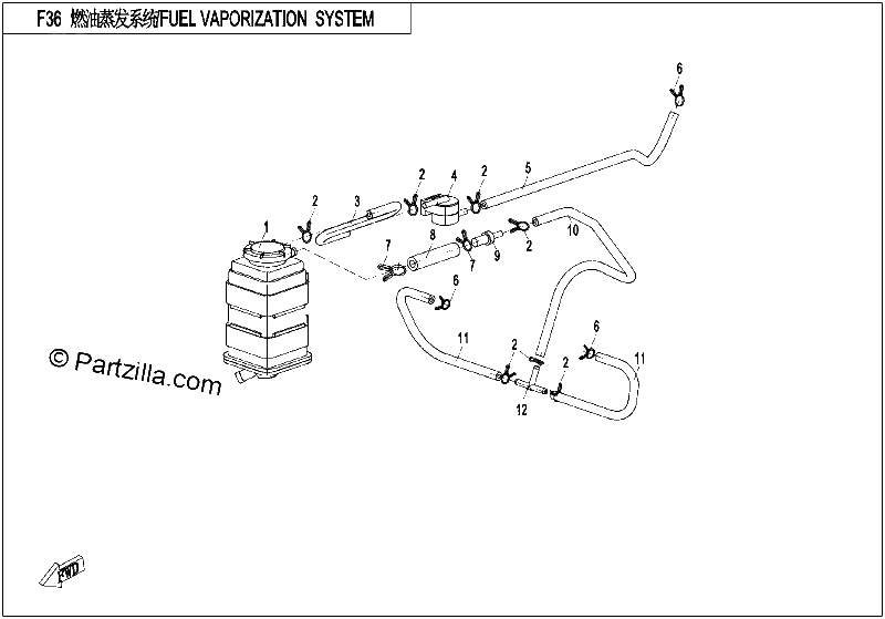 Diagrama de FUEL VAPORIZATION SYSTEM