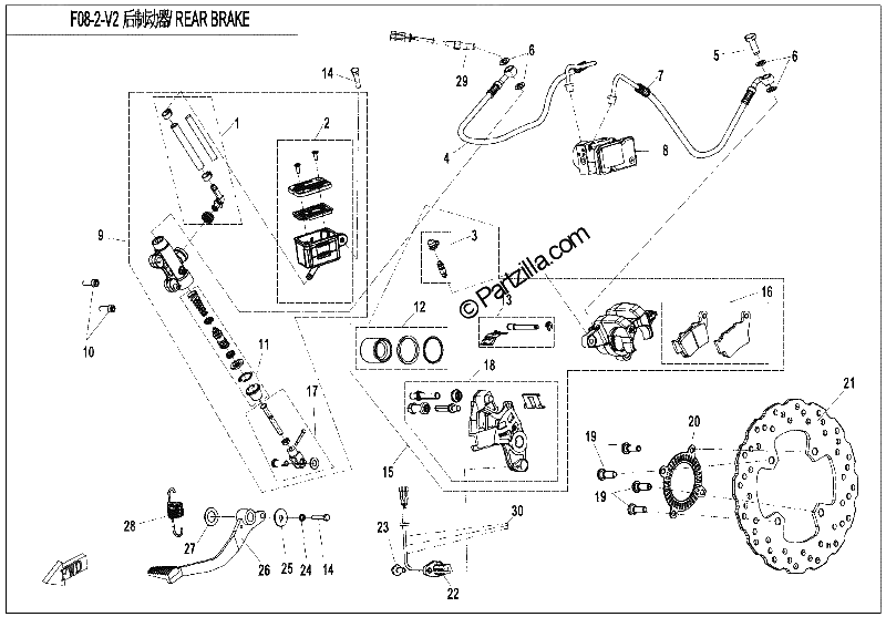 Diagrama de REAR BRAKE