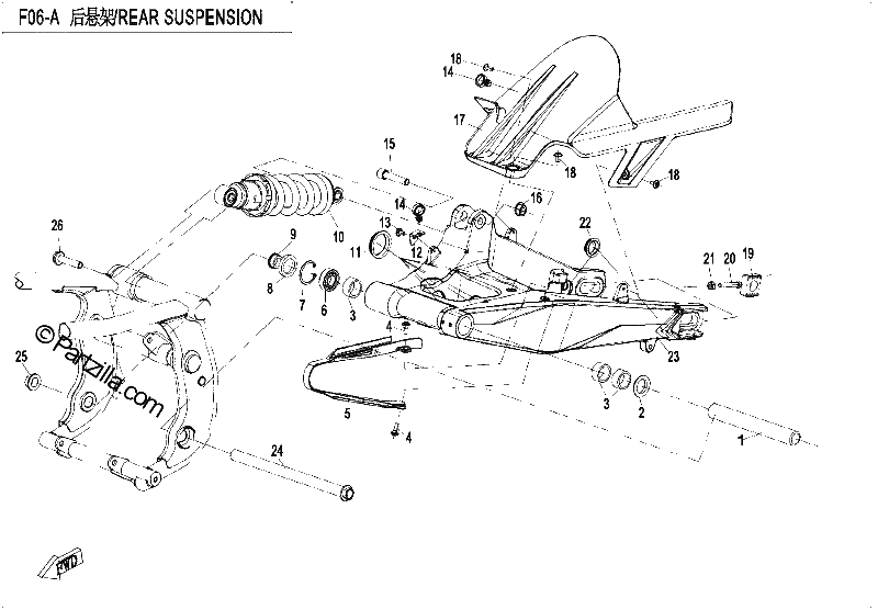 Diagrama de REAR SUSPENSION