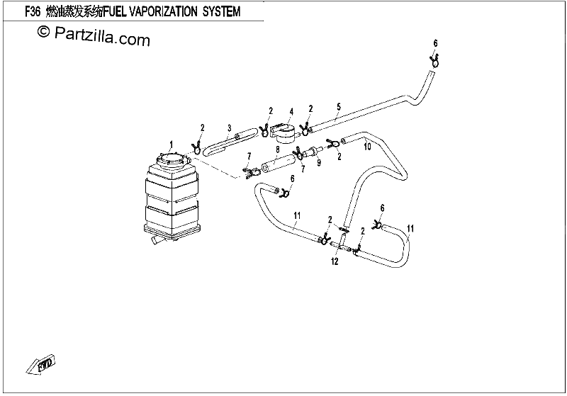Diagrama de FUEL VAPORIZATION SYSTEM