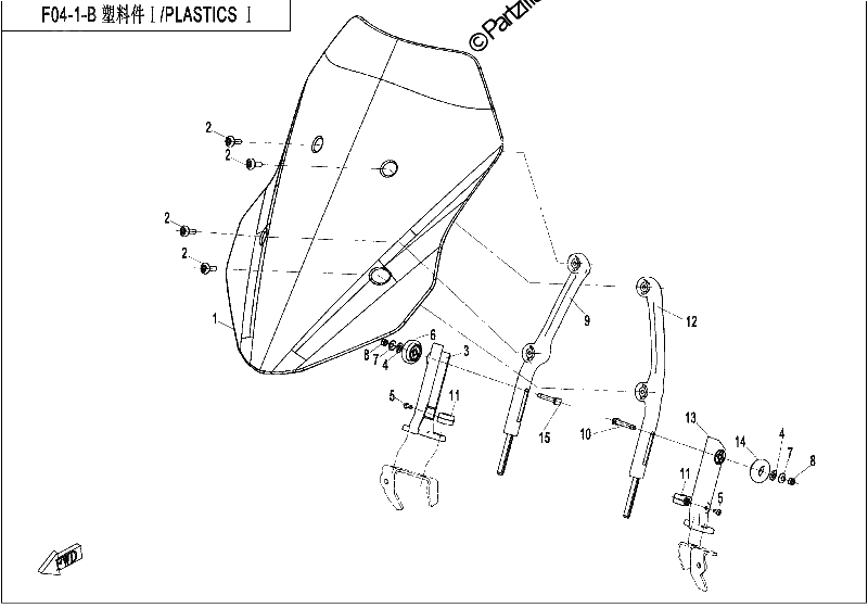 Diagrama de PLASTICS 1 BIG WINDSHIELD