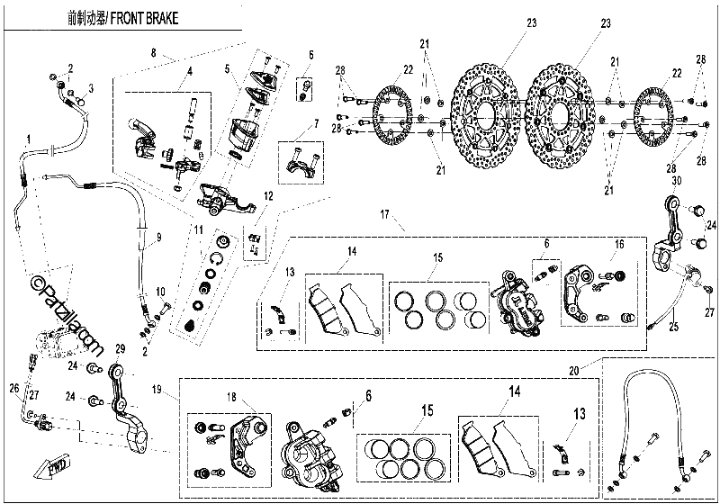 Diagrama de FRONT BRAKE ABS