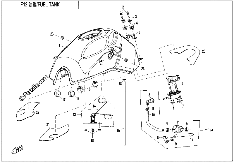 Diagrama de FUEL TANK