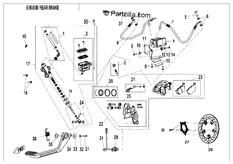 Diagrama de REAR BRAKE ABS