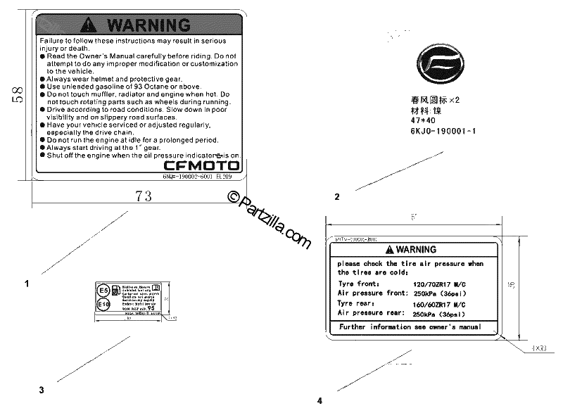 Diagrama de WARNING DECAL