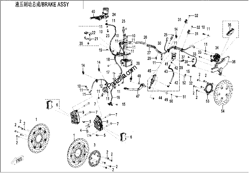 Diagrama de BRAKE ASSY ABS