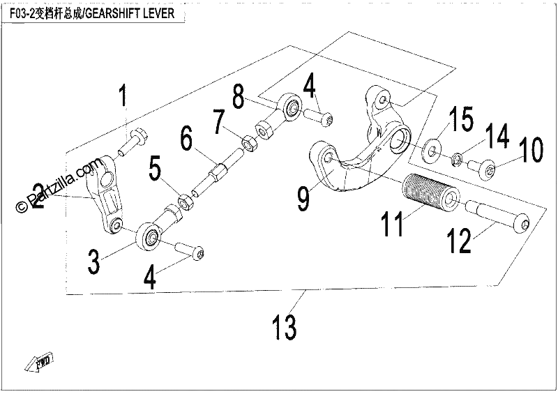 Diagrama de GEARSHIFT LEVER