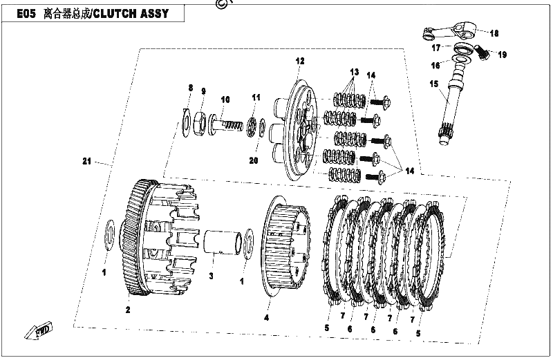Diagrama de CLUTCH ASSY