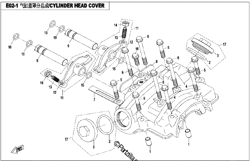 Diagrama de CYLINDER HEAD COVER ASSY