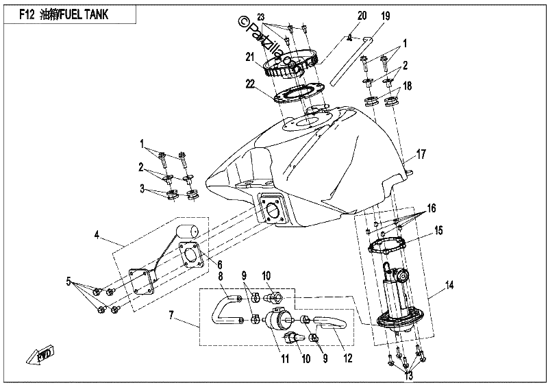 Diagrama de FUEL TANK