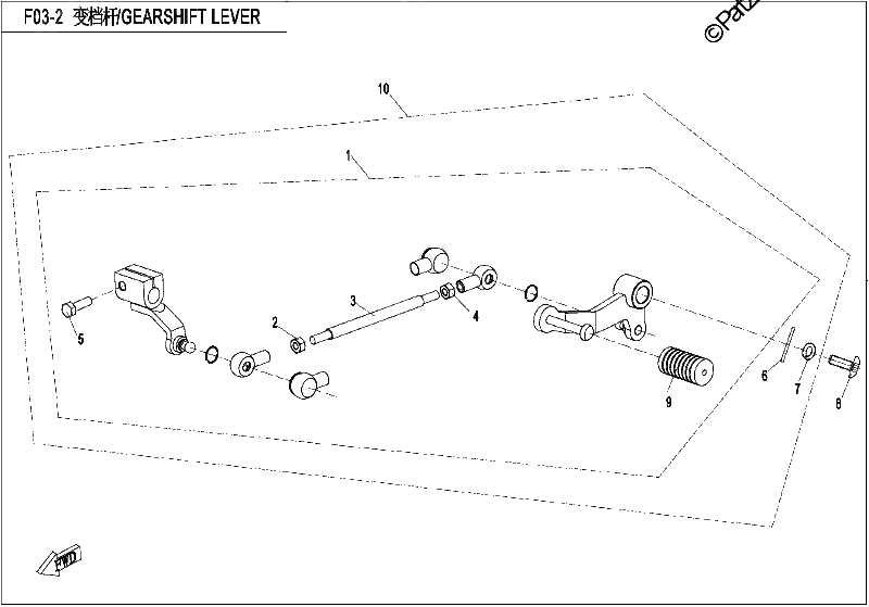 Diagrama de GEARSHIFT LEVER