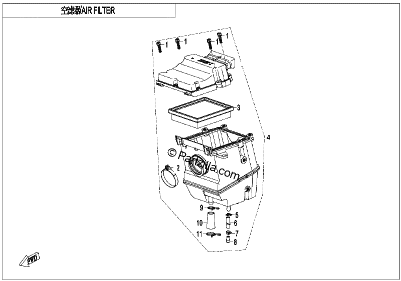 Diagrama de AIR FILTER