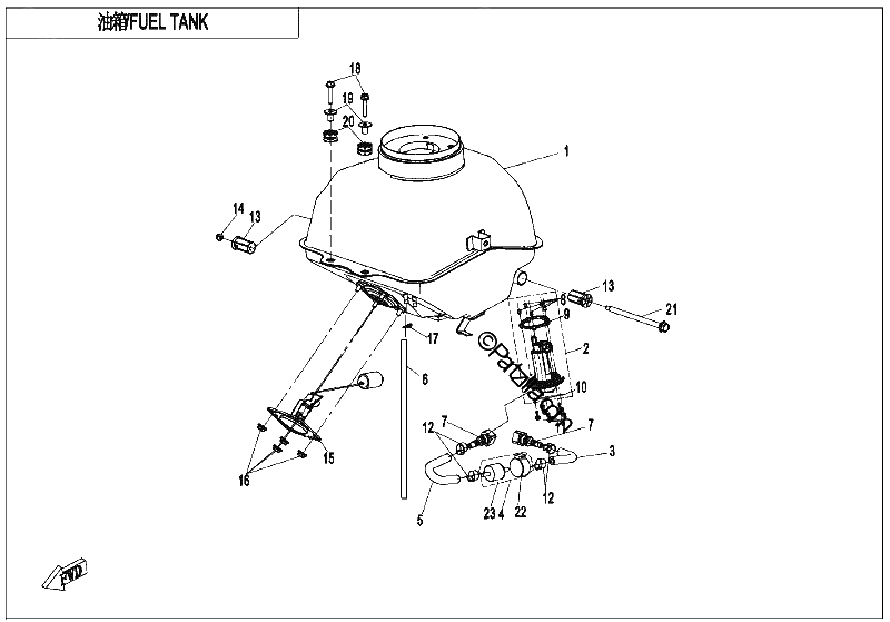 Diagrama de FUEL TANK