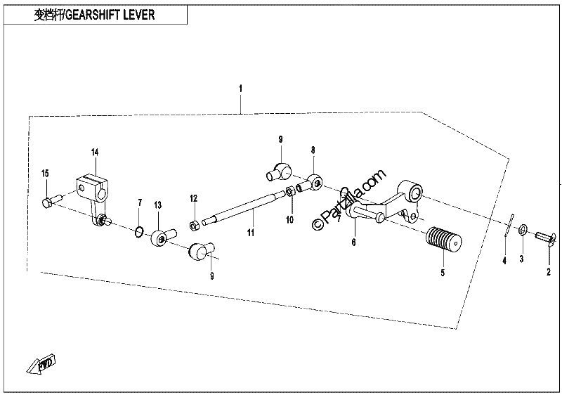 Diagrama de GEARSHIFT LEVER