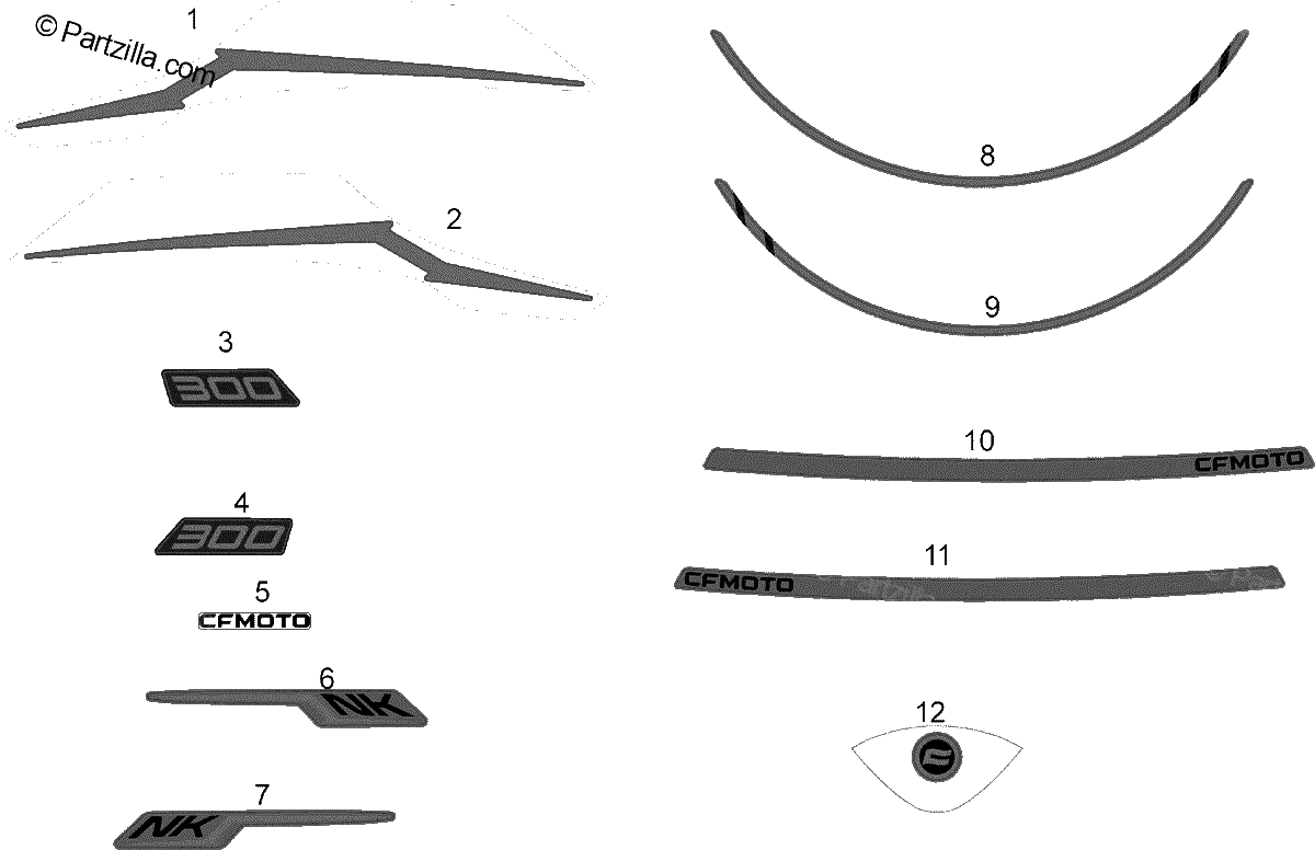Diagrama de DECAL KIT BLACK