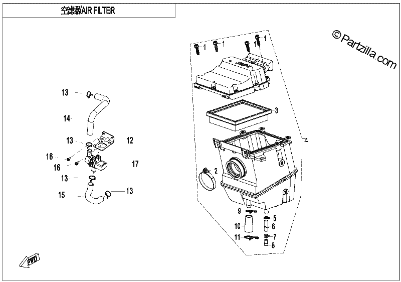 Diagrama de AIR FILTER