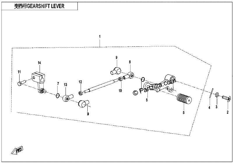 Diagrama de GEARSHIFT LEVER
