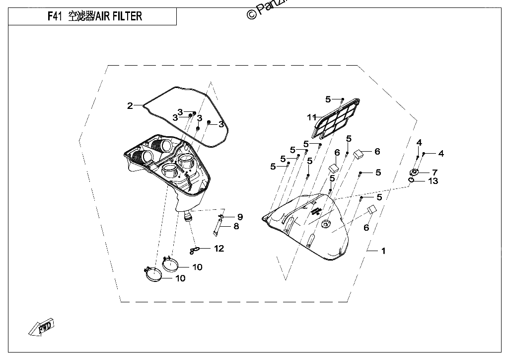 Diagrama de AIR FILTER