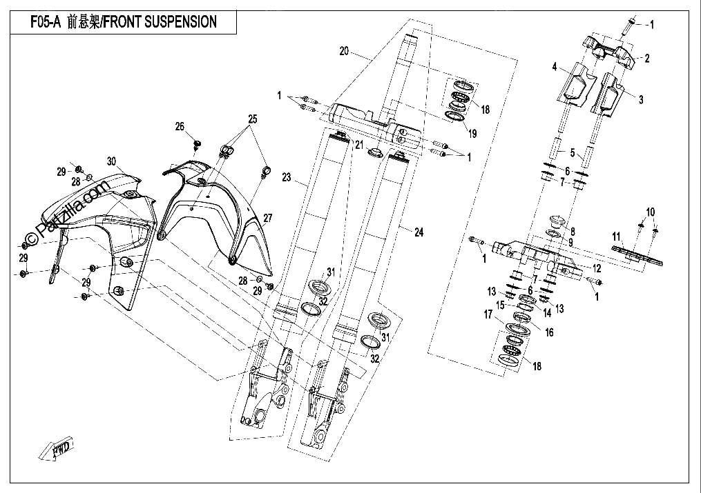 Diagrama de FRONT SUSPENSION