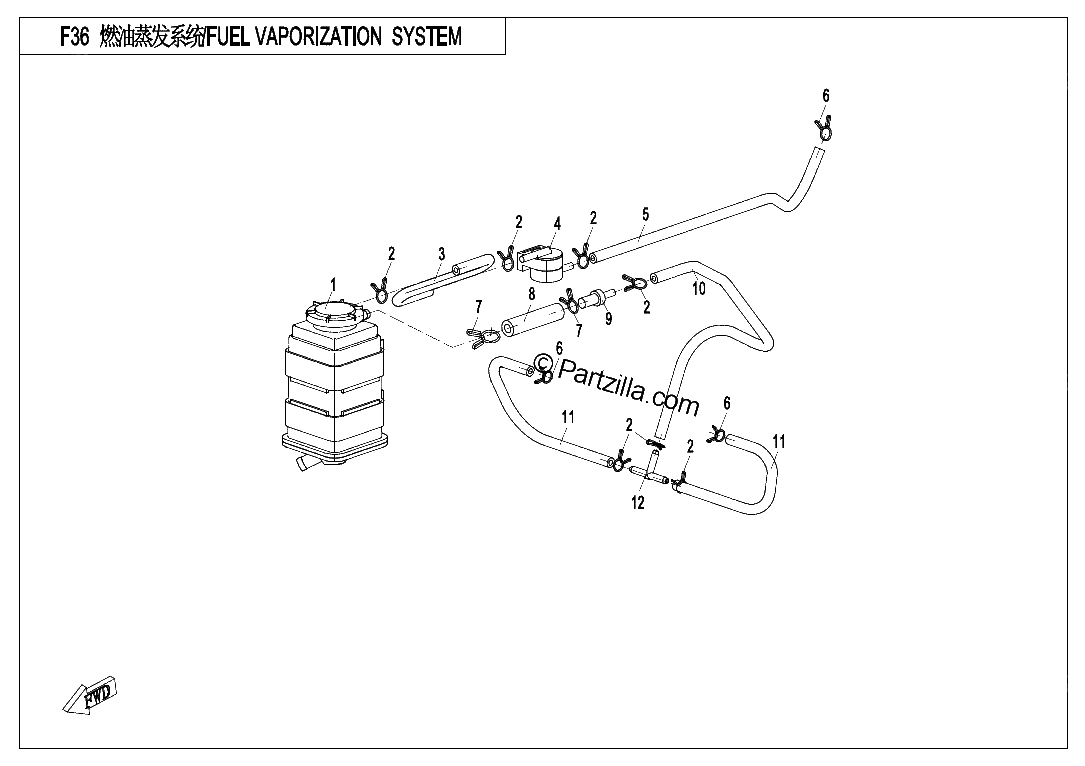 Diagrama de FUEL VAPORIZATION SYSTEM