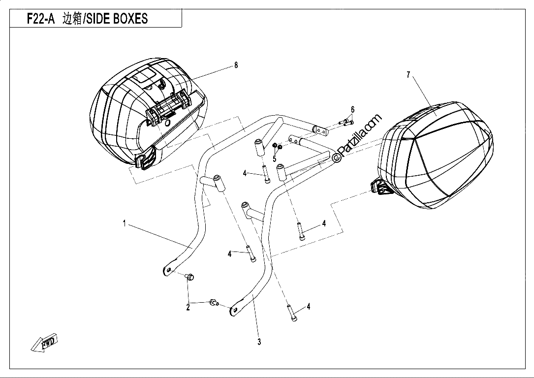 Diagrama de SIDE BOXES PLASTIC
