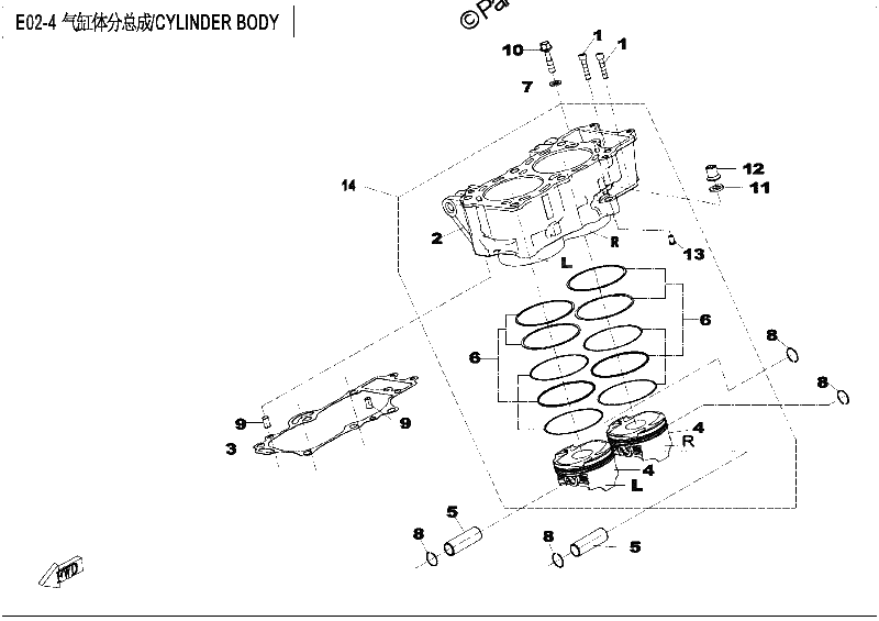 Diagrama de CYLINDER BODY