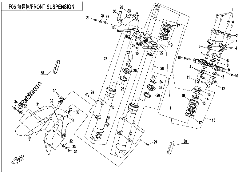 Diagrama de FRONT SUSPENSION