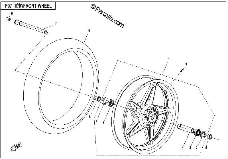 Diagrama de FRONT WHEEL