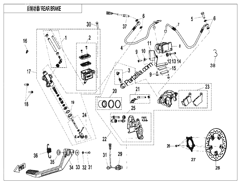 Diagrama de REAR BRAKE ABS