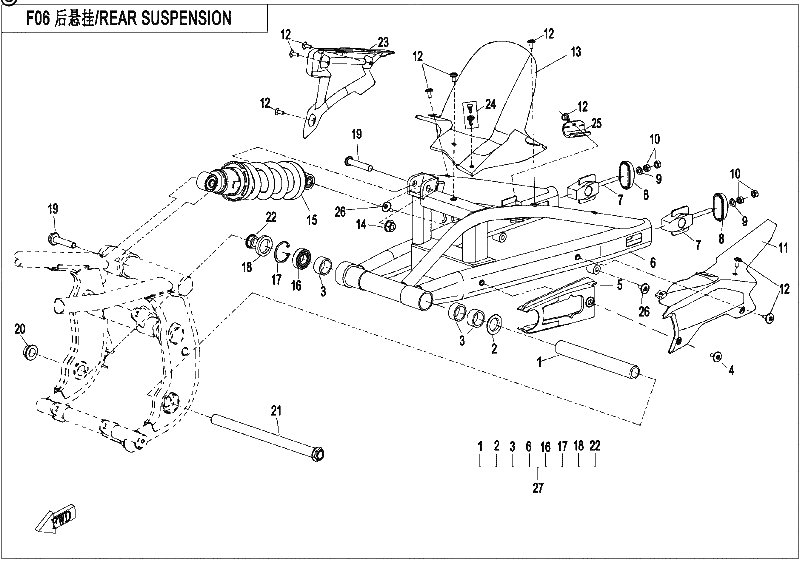 Diagrama de REAR SUSPENSION