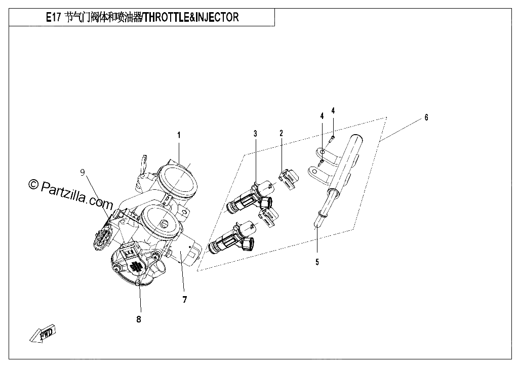 Diagrama de THROTTLE INJECTOR