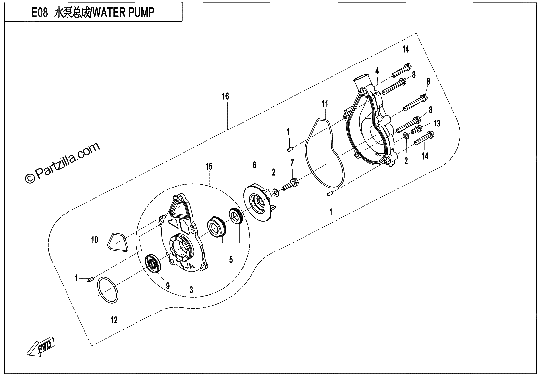 Diagrama de WATER PUMP