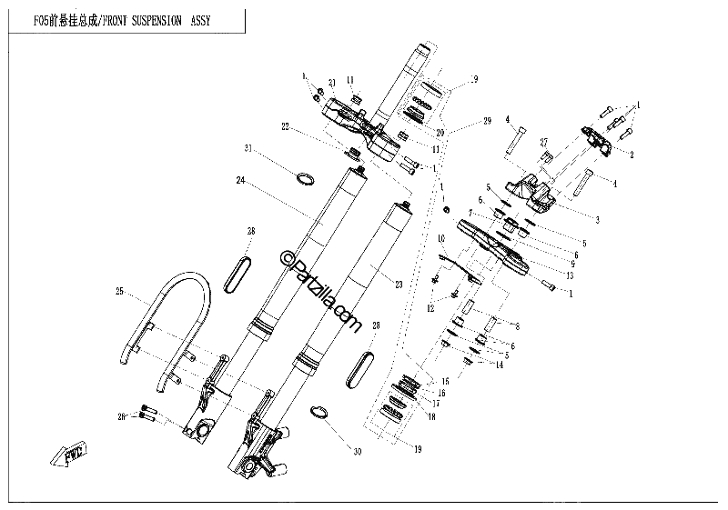 Diagrama de FRONT SUSPENSION