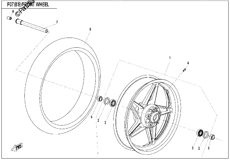 Diagrama de FRONT WHEEL