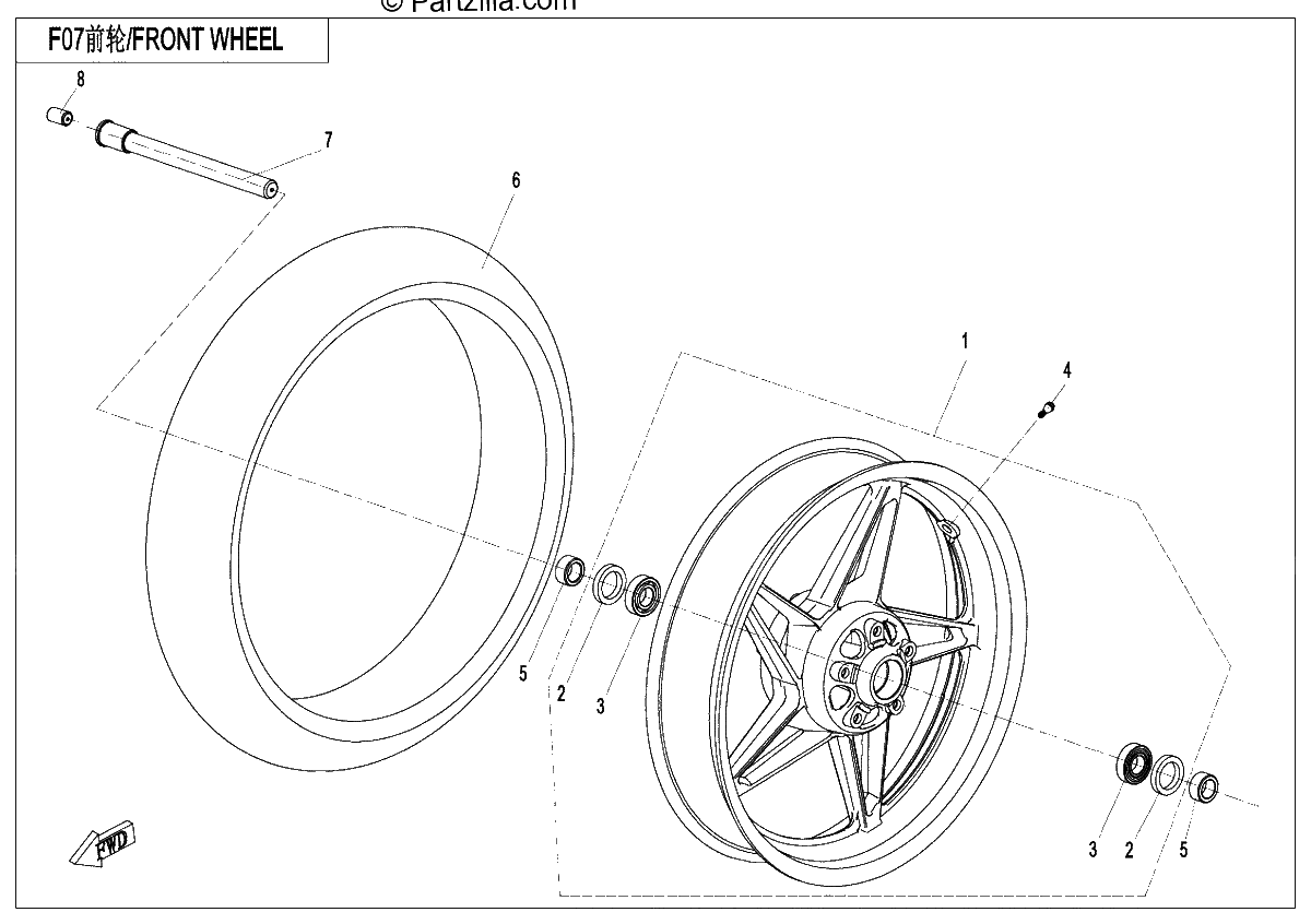 Diagrama de FRONT WHEEL