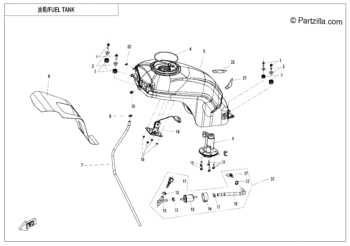 Diagrama de FUEL TANK