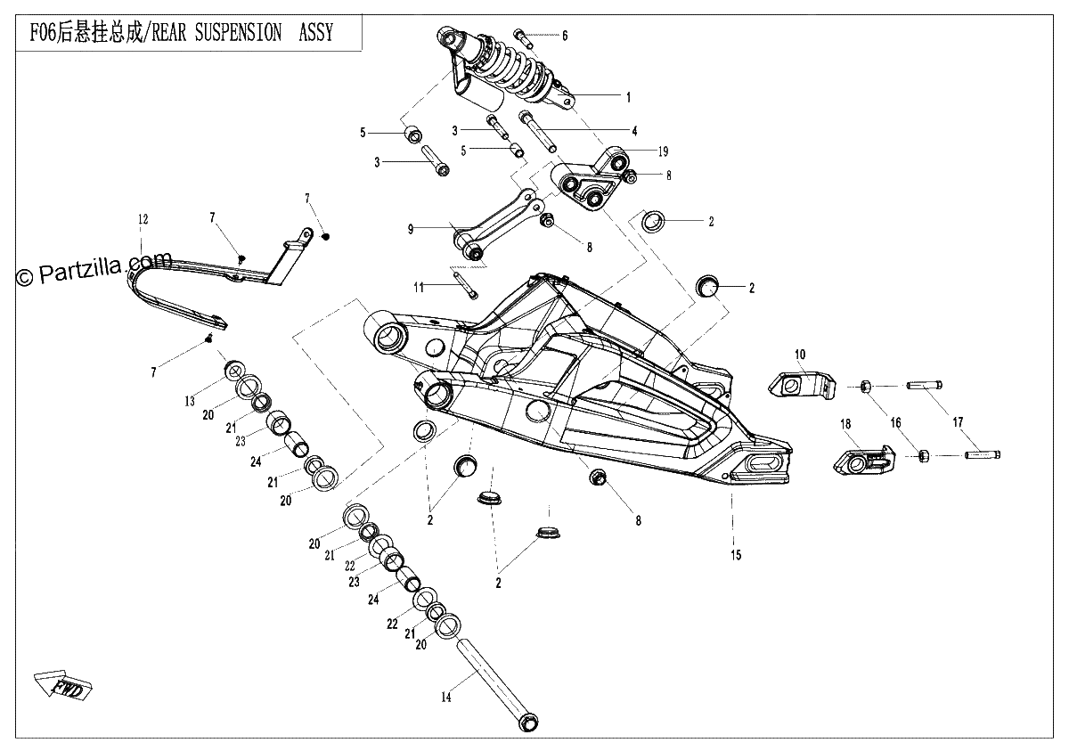 Diagrama de REAR SUSPENSION