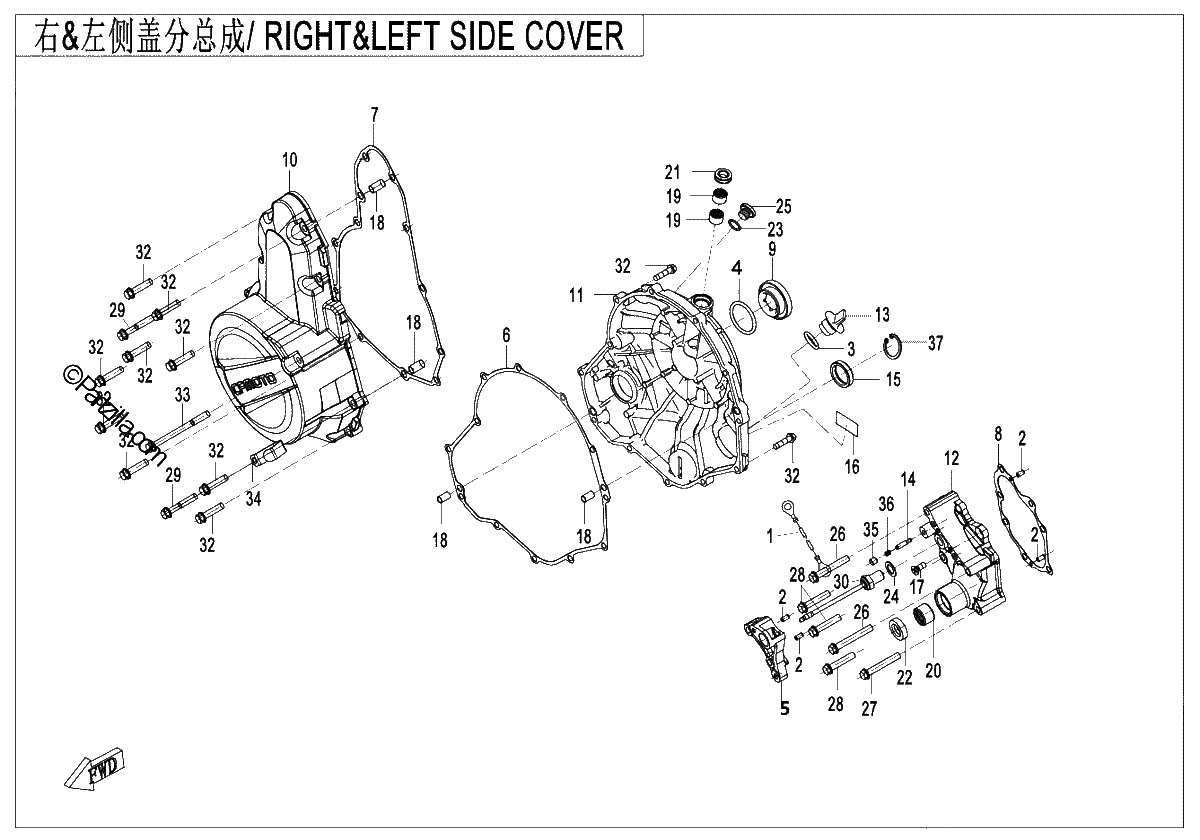 Diagrama de RIGHT LEFT SIDE COVER