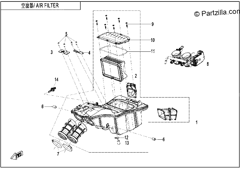 Diagrama de AIR FILTER