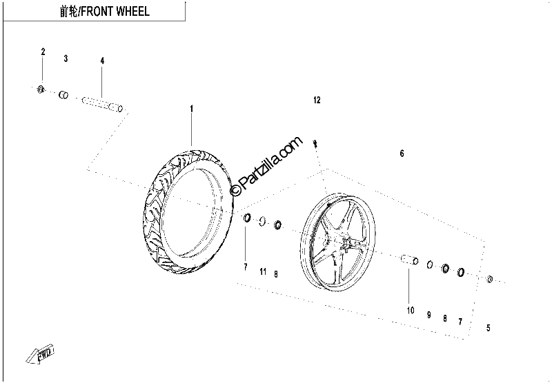 Diagrama de FRONT WHEEL SPORT