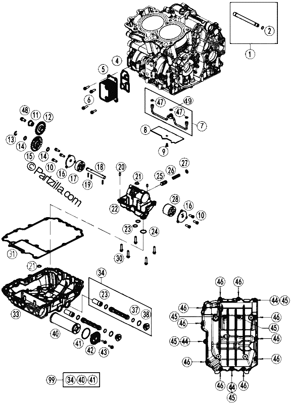 Diagrama de LUBRICATING SYSTEM