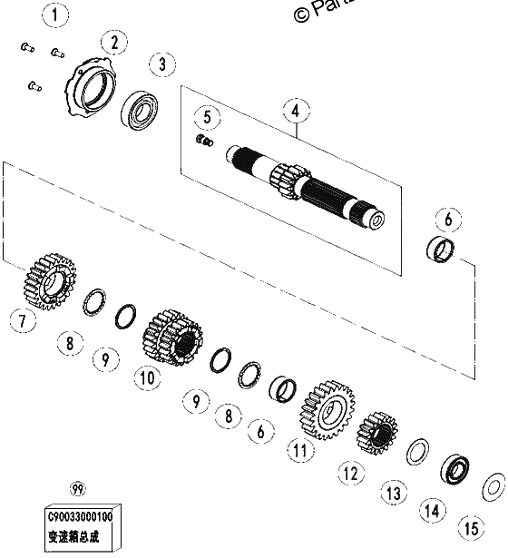 Diagrama de MAIN SHAFT