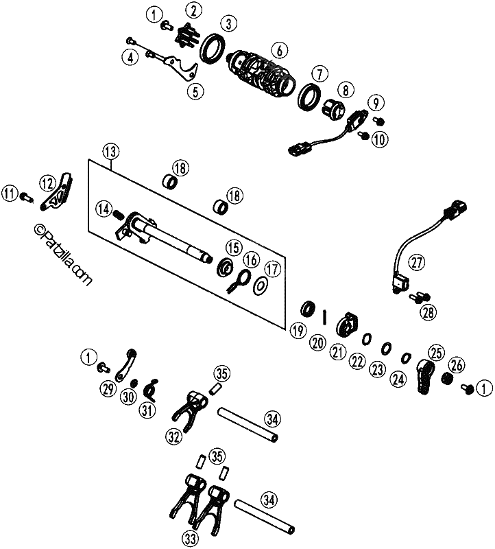 Diagrama de SHIFTING MECHANISM